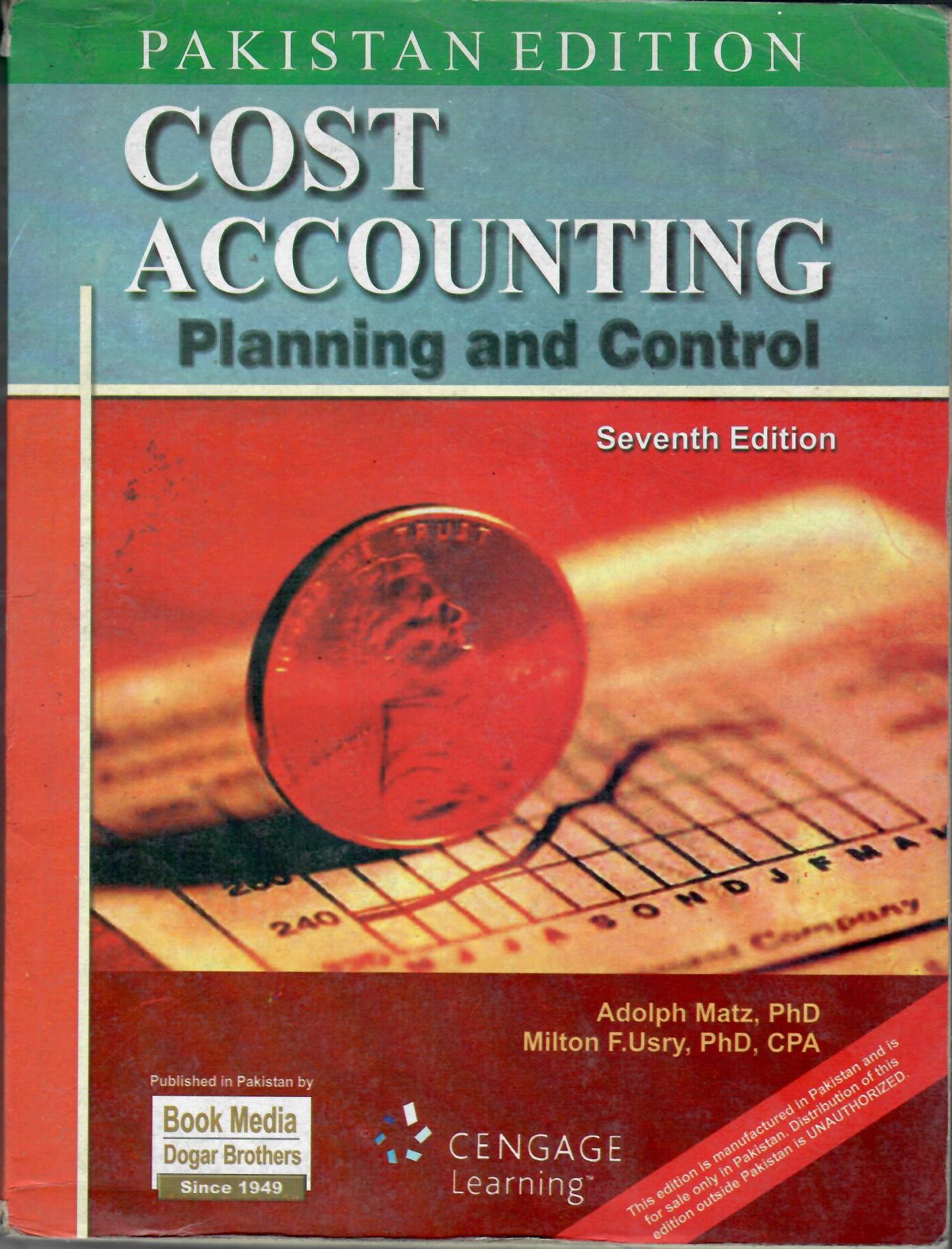 Cost Accounting: Planning and Control